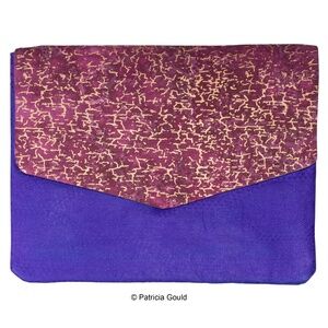 New - Cotton Sateen Clutch purse - One of a Kind, original design